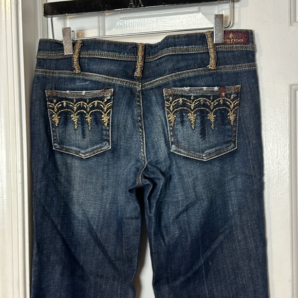 Women’s Vertigo Babel Embroidered Denim Boot Cut Jeans Size 28 - Picture 6 of 10